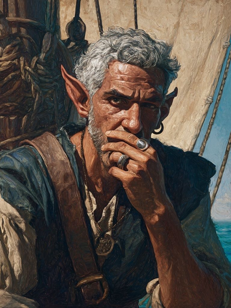 Pensive Sailor — Fine Art Print. poster — fine-art art