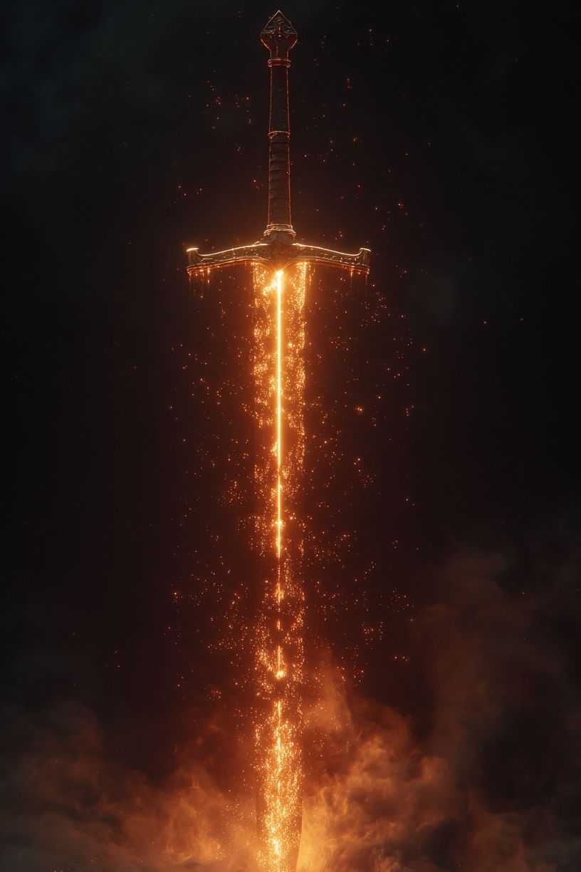 Legendary Sword — Fantasy Art Print. poster — fine-art art