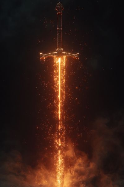 Legendary Sword — Fantasy Art Print. poster print