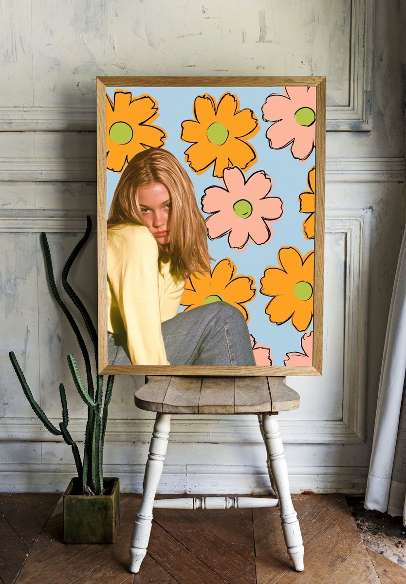 Flower Girl Portrait Poster. room preview