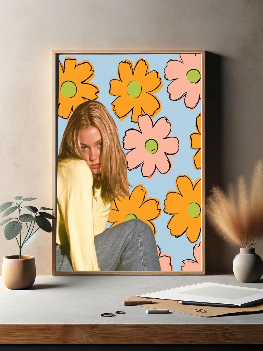 Flower Girl Portrait Poster. — room view 2