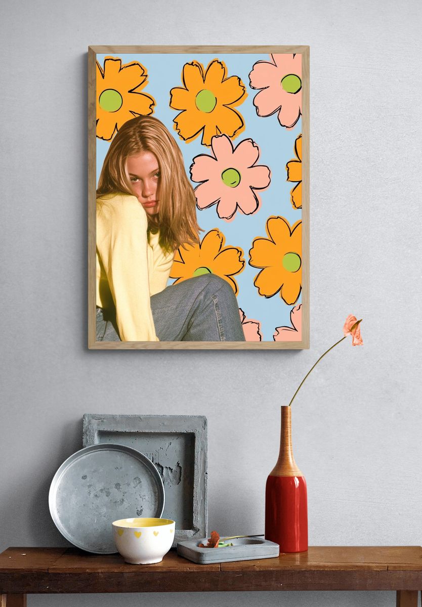 Flower Girl Portrait Poster. — room view 3