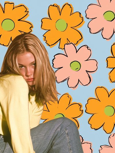 Flower Girl Portrait Poster. poster