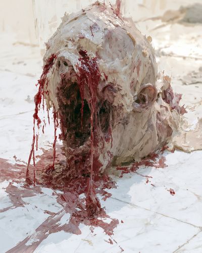 Abstract Pig Head Painting Poster. poster