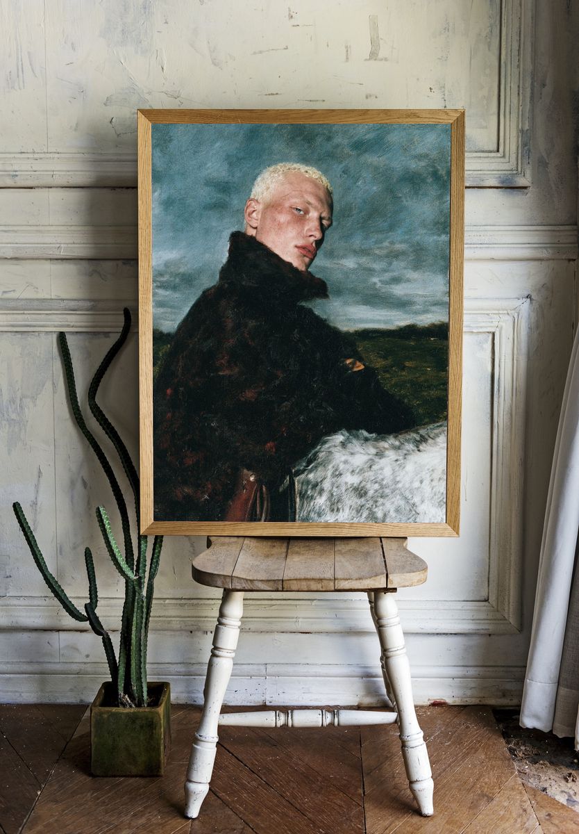 Bleached Portrait Fine-Art Poster. — room view 1