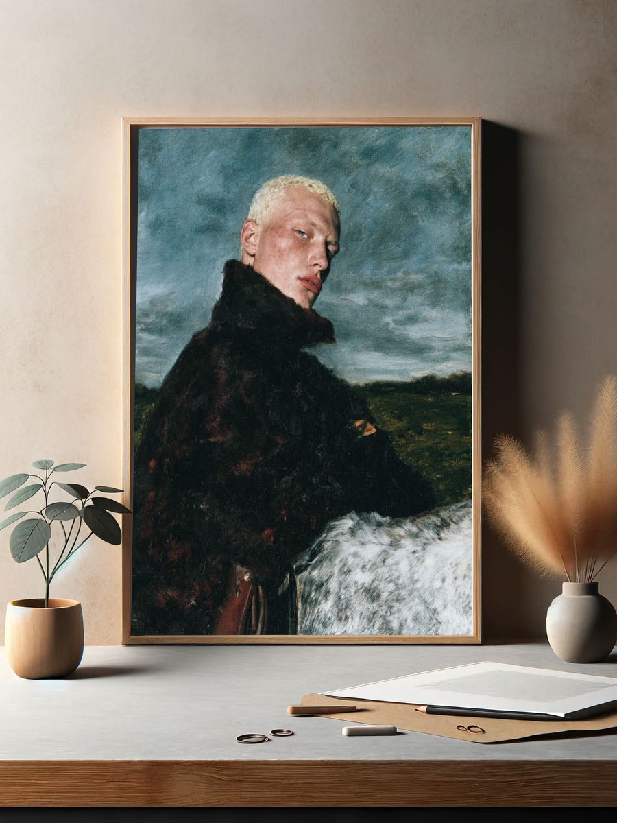 Bleached Portrait Fine-Art Poster. — room view 2