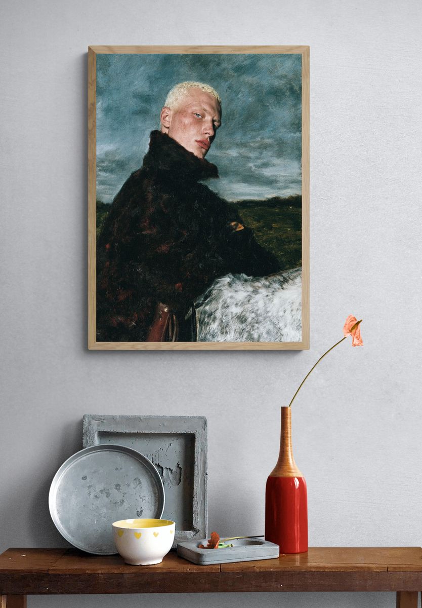 Bleached Portrait Fine-Art Poster. — room view 3