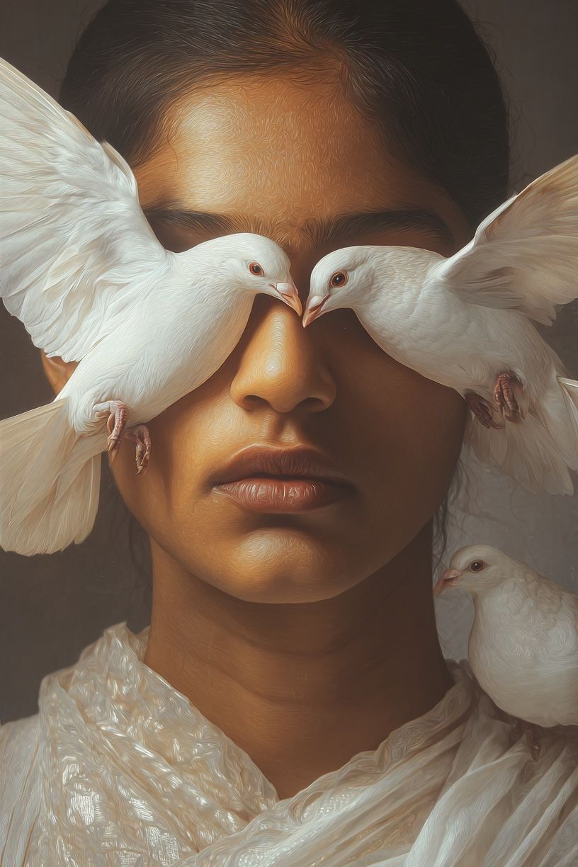 Dove Portrait Fine-Art Poster. poster — fine-art art