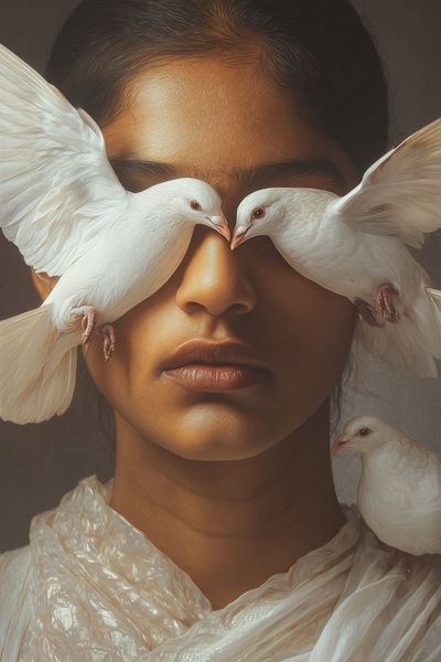 Dove Portrait Fine-Art Poster. poster