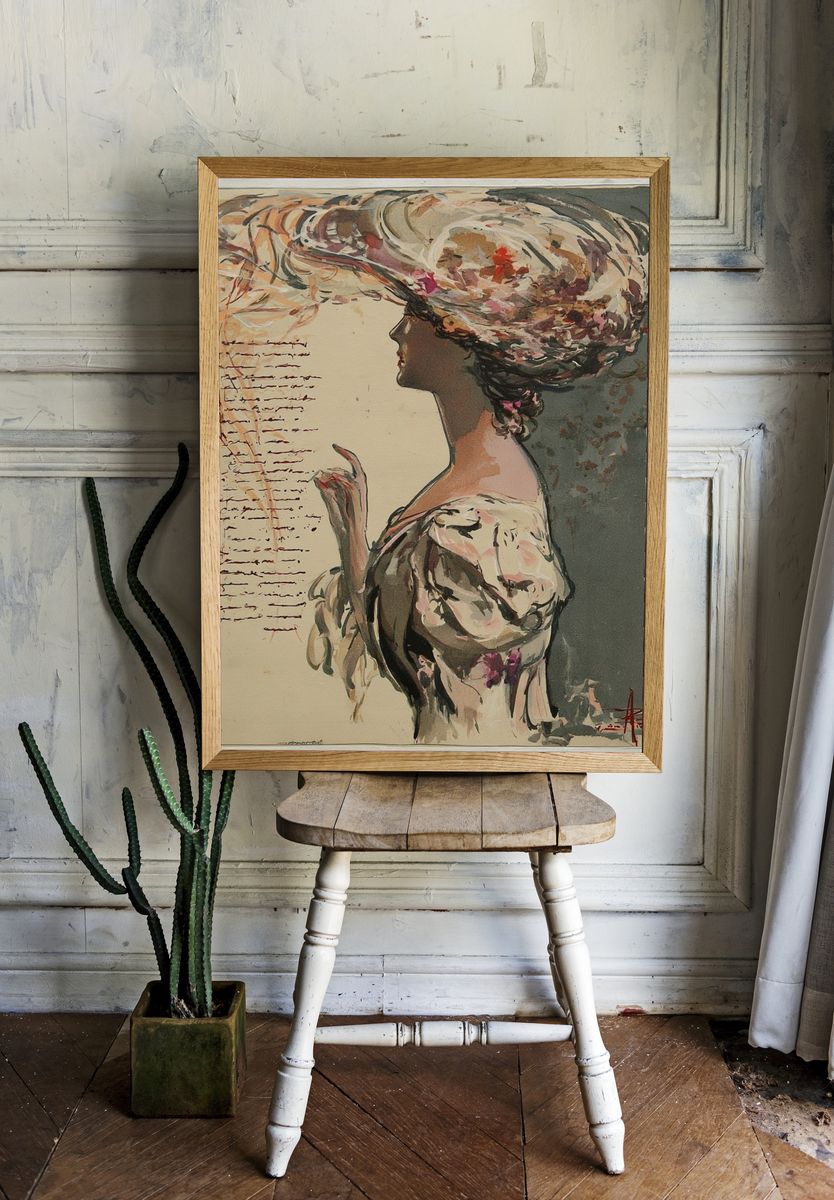 Elegant Woman Portrait Fine-Art Print. — room view 1
