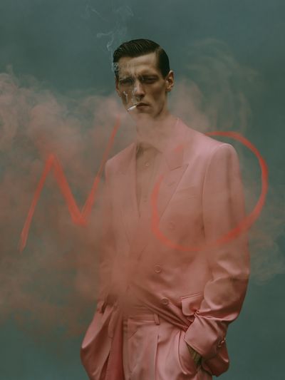 Smoky Pink Fashion Portrait Poster.