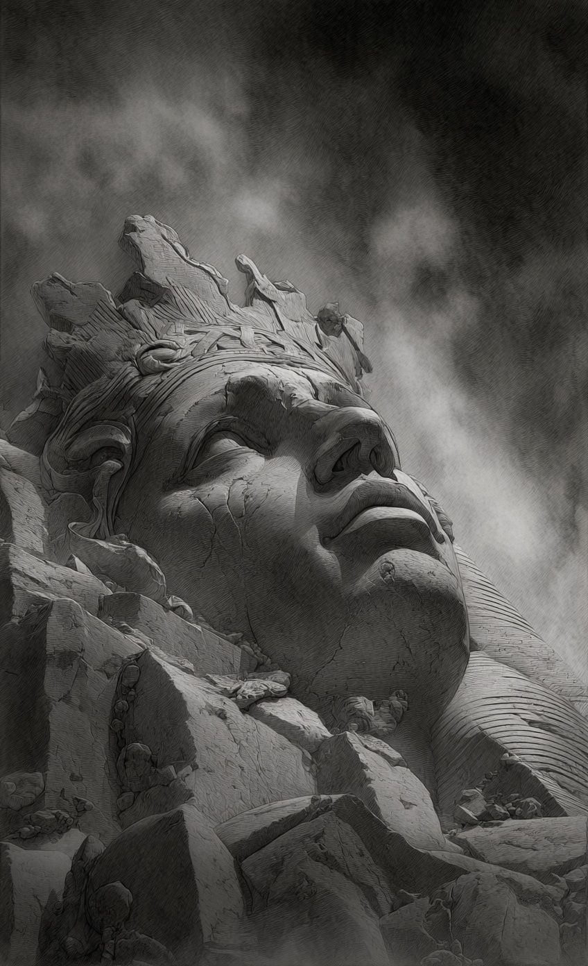 Majestic Stone Face — Fine Art Print. poster detail