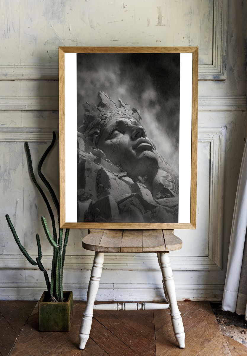 Majestic Stone Face — Fine Art Print room preview