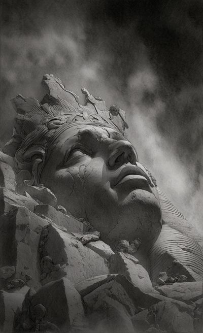 Majestic Stone Face — Fine Art Print. poster print