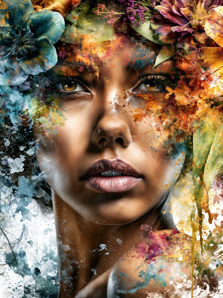 Floral Portrait Fine-Art Print. poster — fine-art art