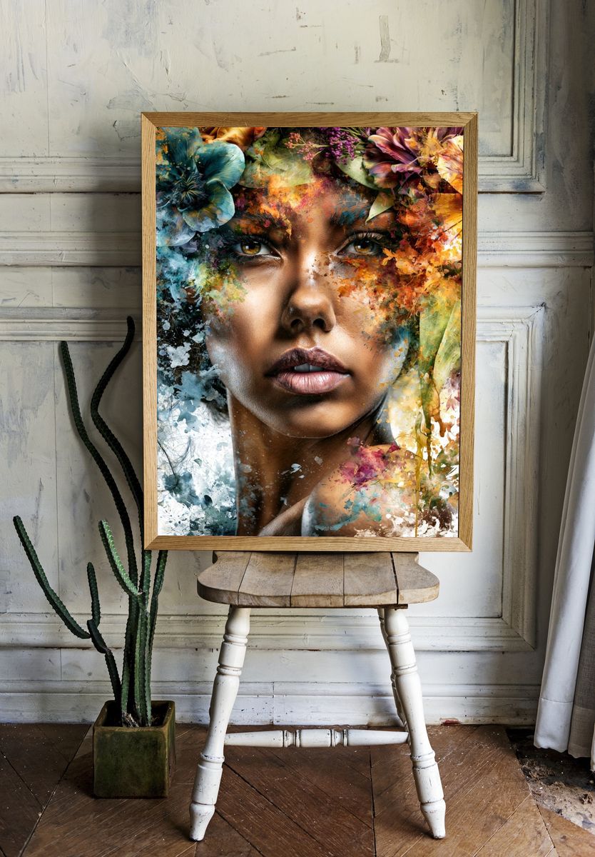 Floral Portrait Fine-Art Print. — room view 1