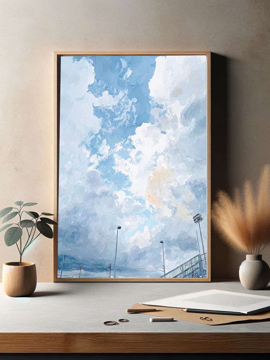 Cloudy Sky — Fine Art Print. — room view 2