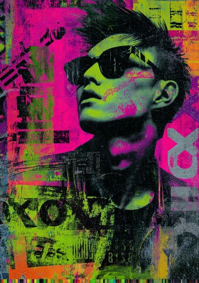 Neon Pop Portrait Poster. poster print