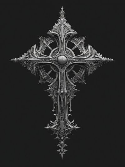Ornate Cross — Fine Art Print. poster