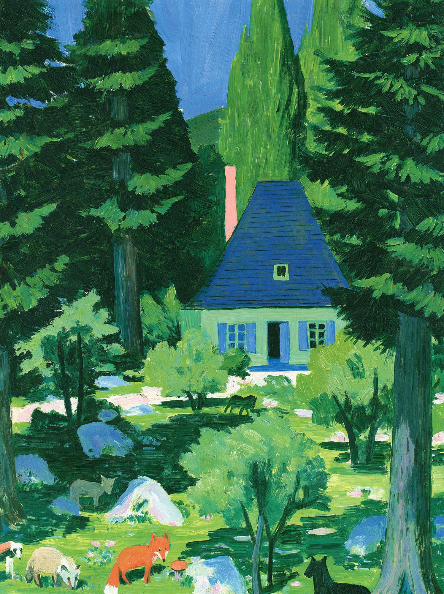 Forest Cottage — Fine-Art Print. poster detail
