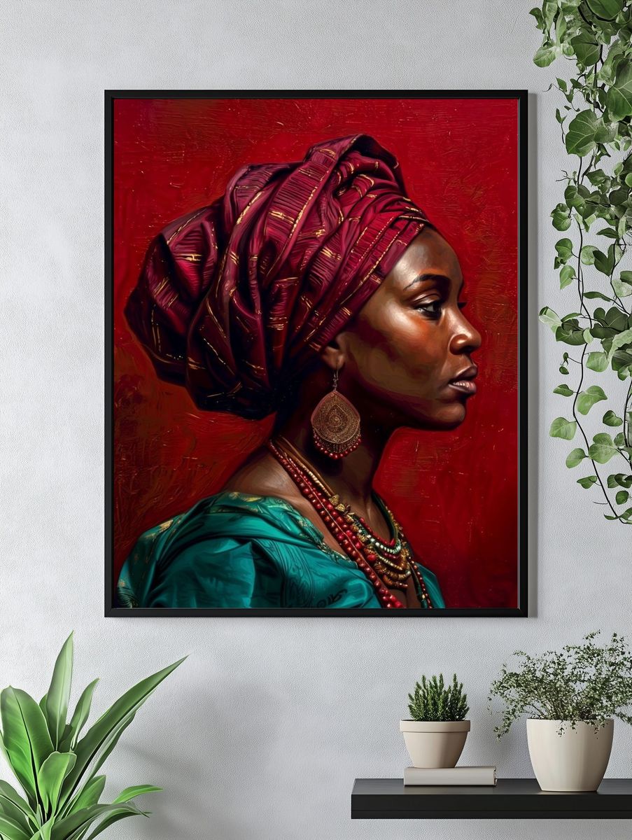 African Woman Portrait Fine-Art Poster. — room view 4