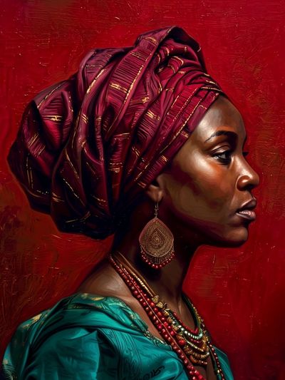 African Woman Portrait Fine-Art Poster. poster