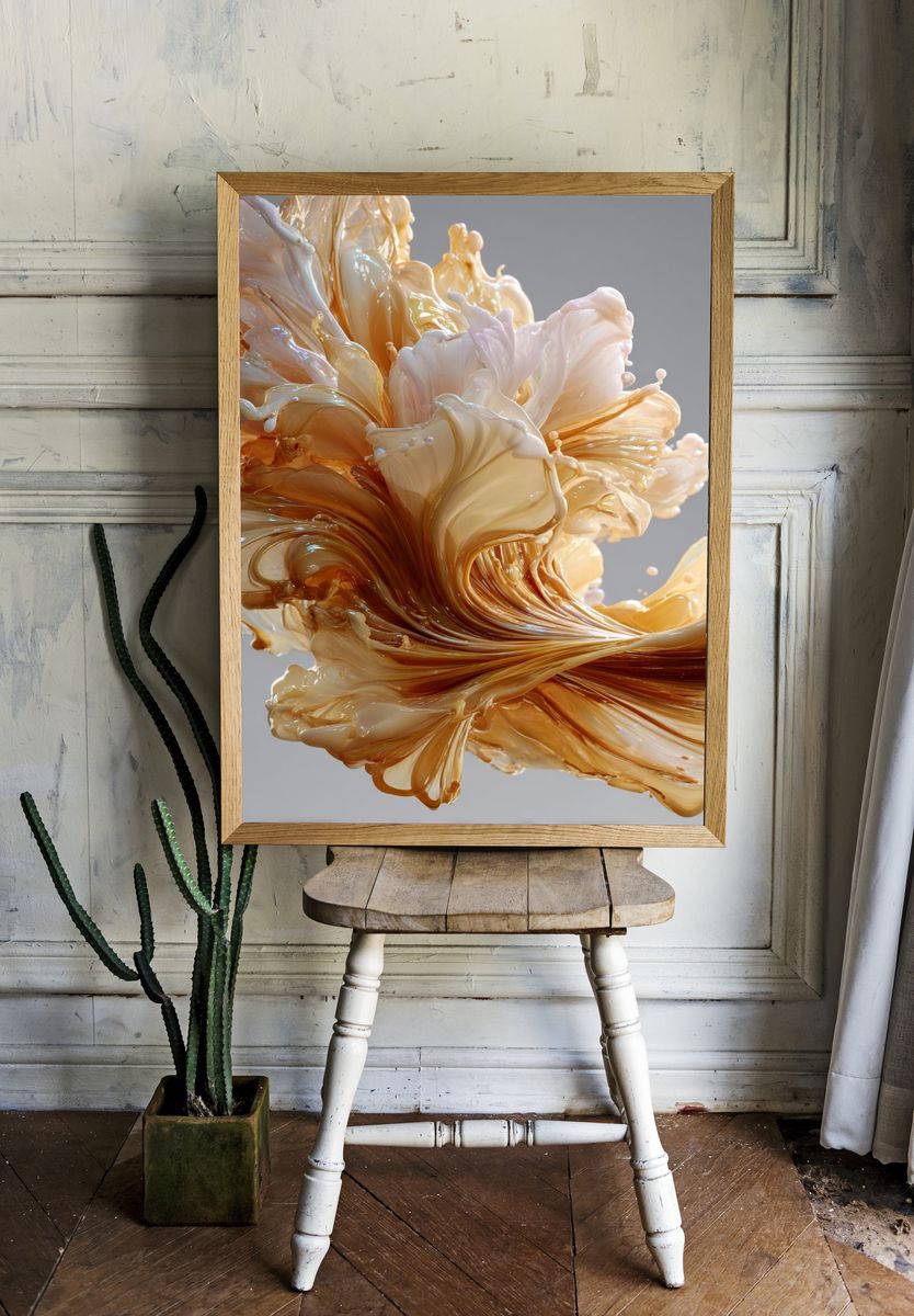 Fluid Abstract Art Poster. — room view 1