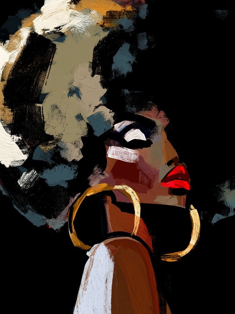 Abstract Fashion Portrait Poster. poster detail