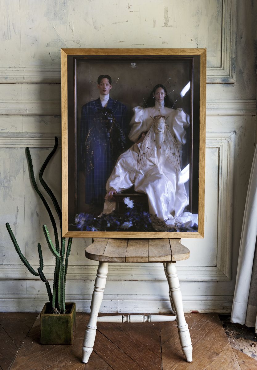 Avant-Garde Fashion Portrait Print. room preview
