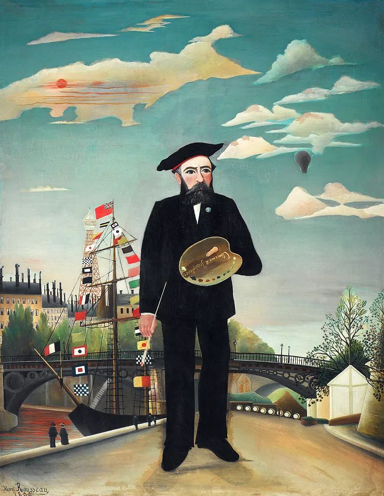 Henri Rousseau 's Myself: Portrait. poster — fine-art art