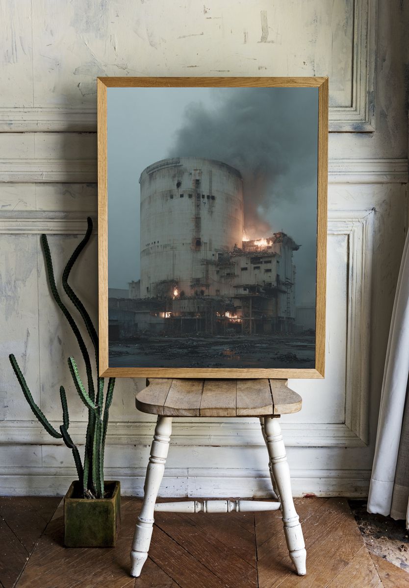 Abandoned Power Plant — Fine Art Print. room preview