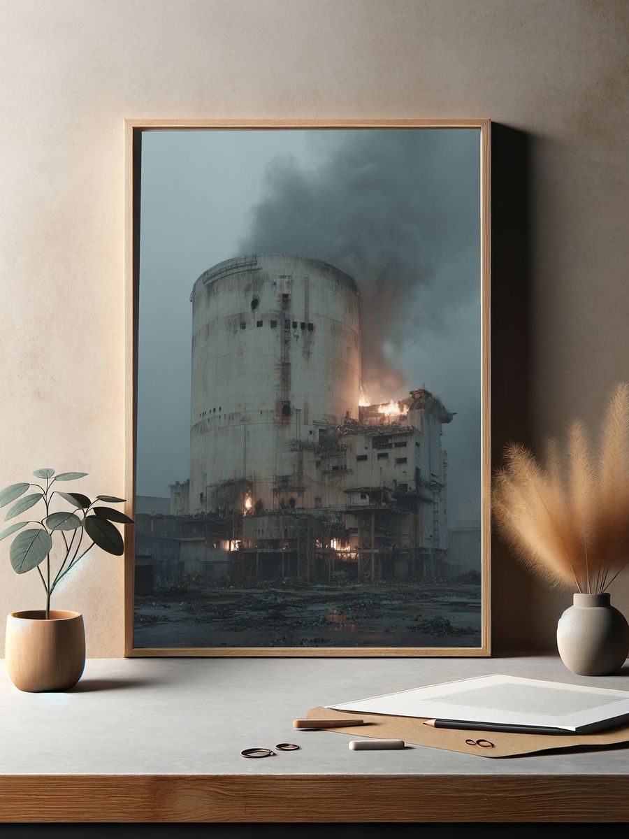 Abandoned Power Plant — Fine Art Print. — room view 2