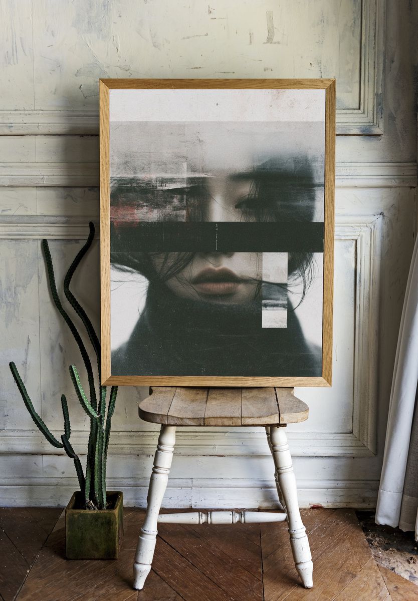 Abstract Portrait — Fine Art Print. — room view 1