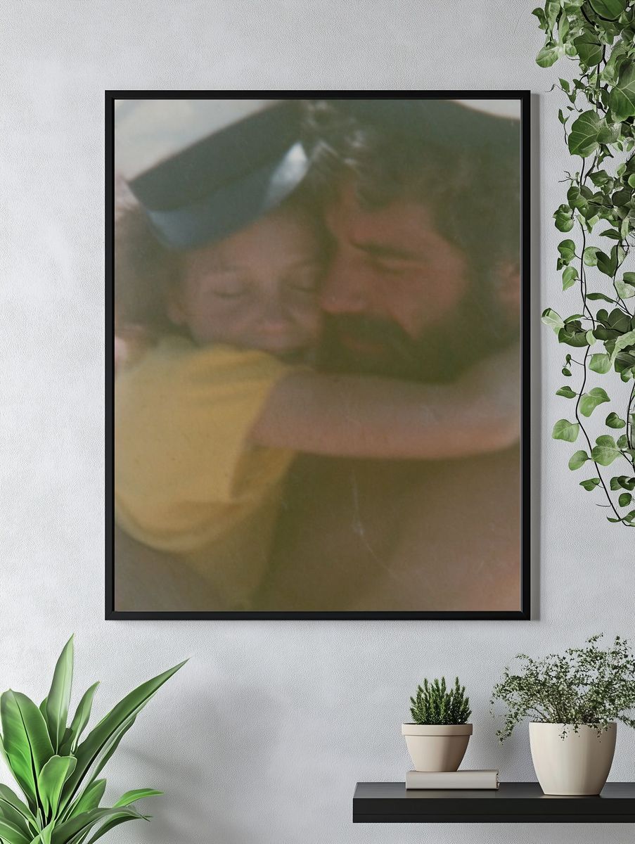 Tender Father and Child Portrait Print. — room view 4