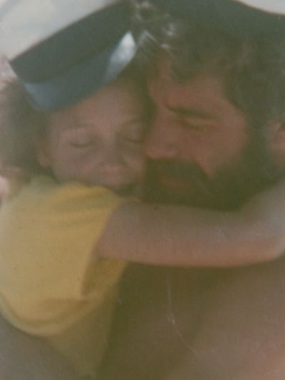 Tender Father and Child Portrait Print. poster