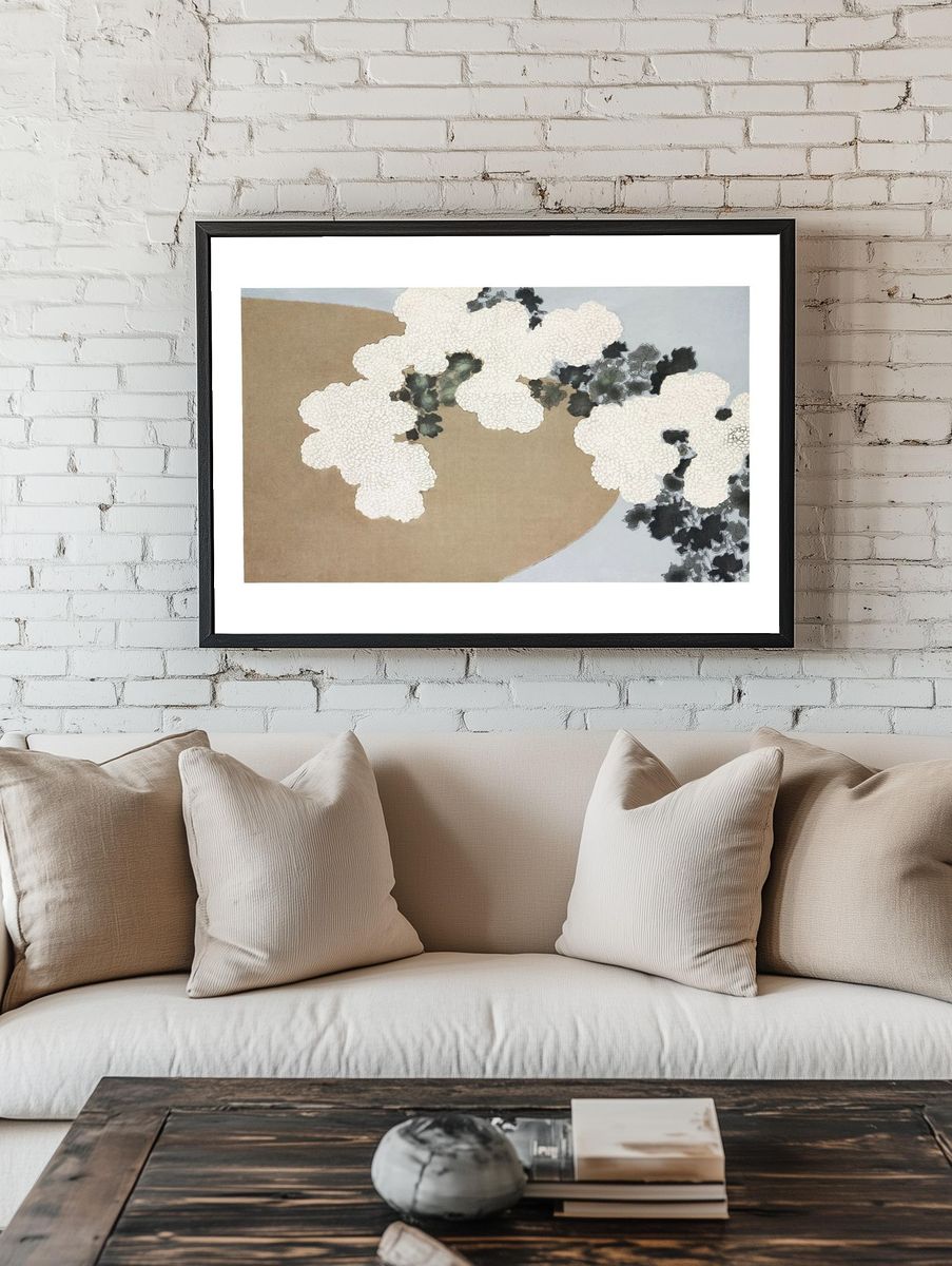 Floral Abstract — Minimalist Print. room preview