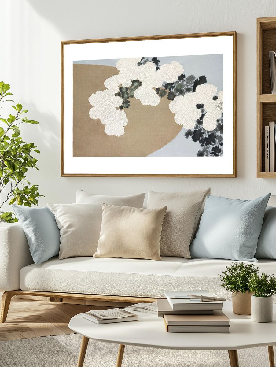 Floral Abstract — Minimalist Print. — room view 2
