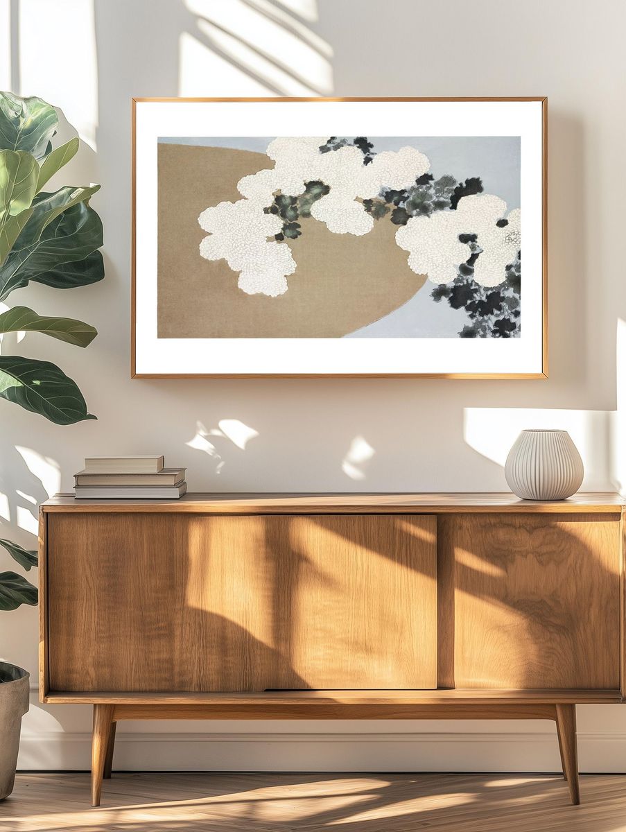 Floral Abstract — Minimalist Print. — room view 3