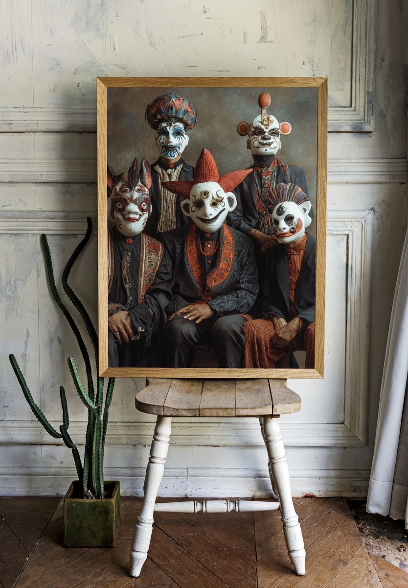 Masked Performers — Fine Art Print room preview