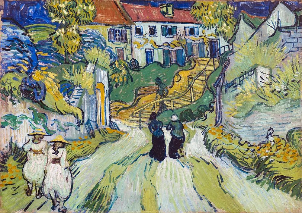 Vincent van Gogh 's Stairway. poster — fine-art art