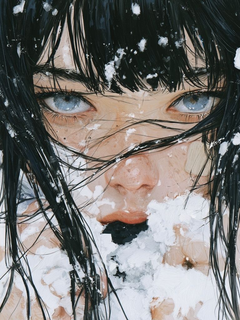 Snowy Portrait Fine-Art Poster. poster detail