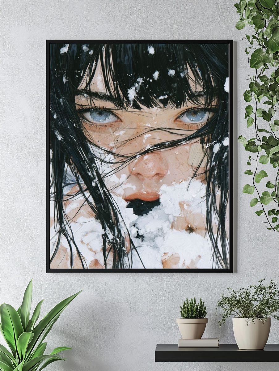 Snowy Portrait Fine-Art Poster. — room view 4