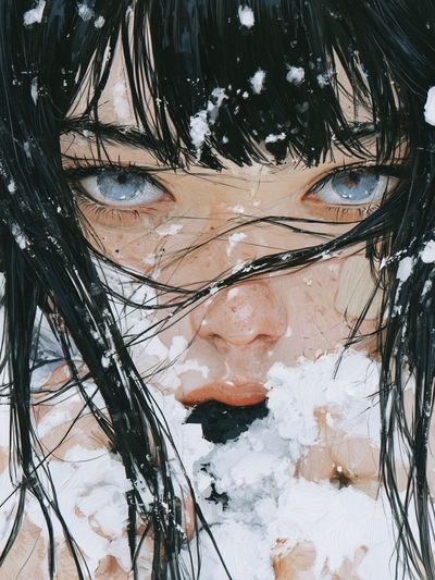 Snowy Portrait Fine-Art Poster.