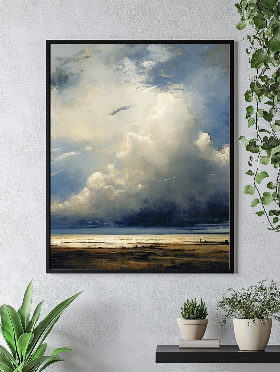 Dramatic Seascape Clouds Print. — room view 4