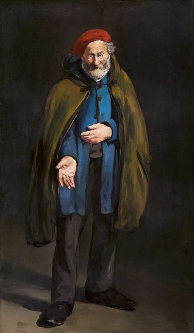 Old Man in Cloak — Fine Art Print. poster