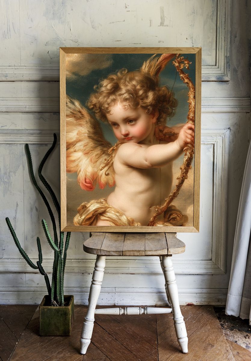 Cherubic Angel Fine-Art Poster. — room view 1