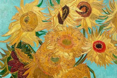 Van Gogh Sunflowers wallpaper, desktop. poster print
