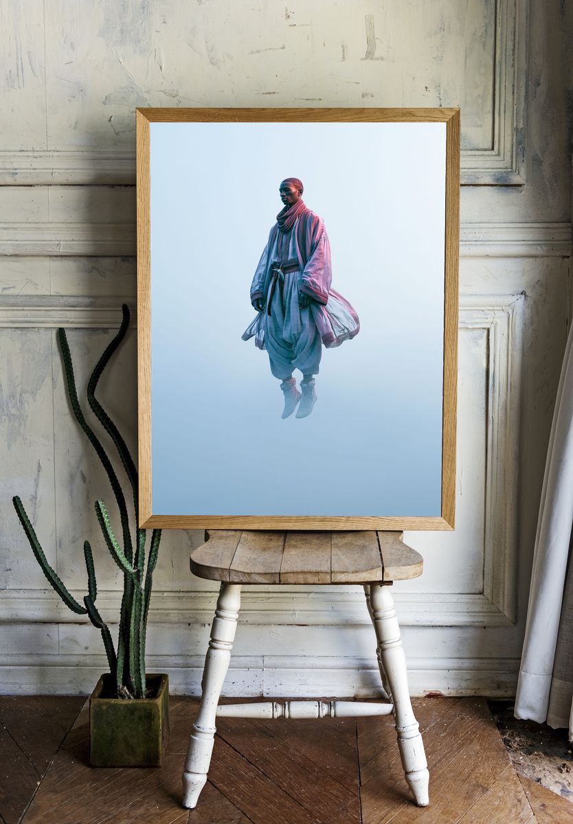 Floating Fashion Portrait Poster. — room view 1
