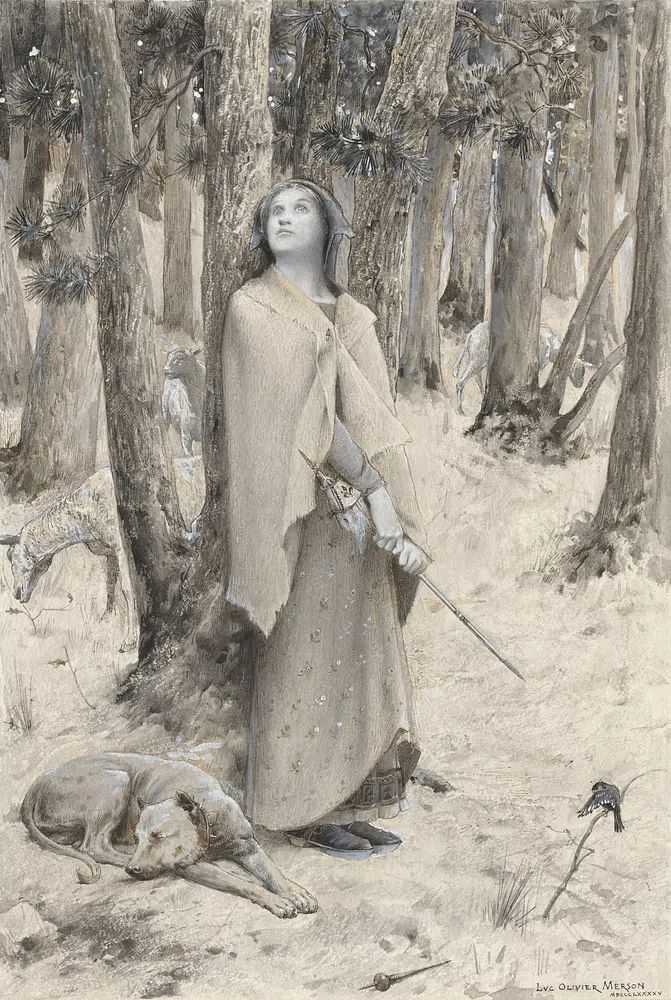 Joan Arc Hearing Voices (1895). poster detail