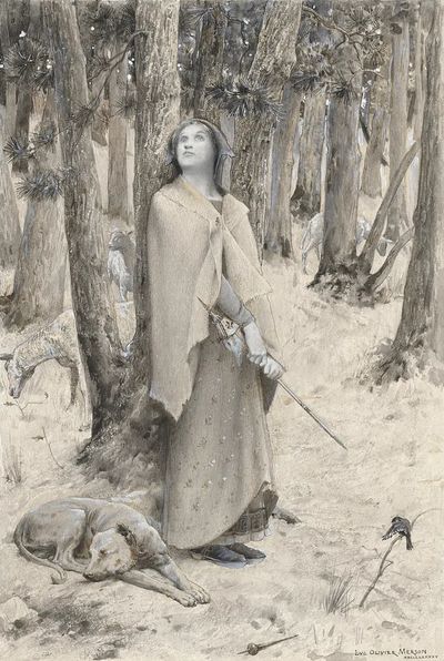 Joan Arc Hearing Voices (1895). poster print